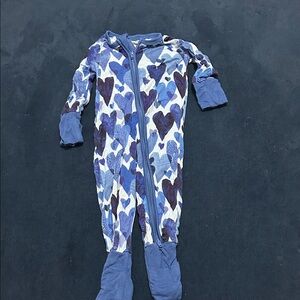 Little Sleepies Blue and Purple Heart Kids Pajamas